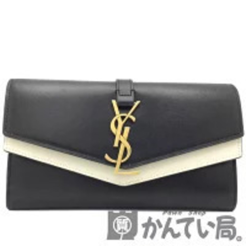 Saint Laurent YSL Wallet Sulpice Long PARIS Black